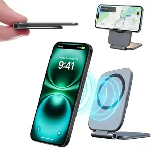 Portable Slim Magnetic Phone Holder Adjustable Bracket Fit Most Smartphones & Laptop