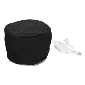 Household Electric Heating Hat Adjustable Hot Oil Treatment Hat for Hair Care with 3 Gears Temperature Control Drawstring Adjustment Non-Woven Fabric Rapid Heating Heat Enhancer Heat Styling Heat Insulation