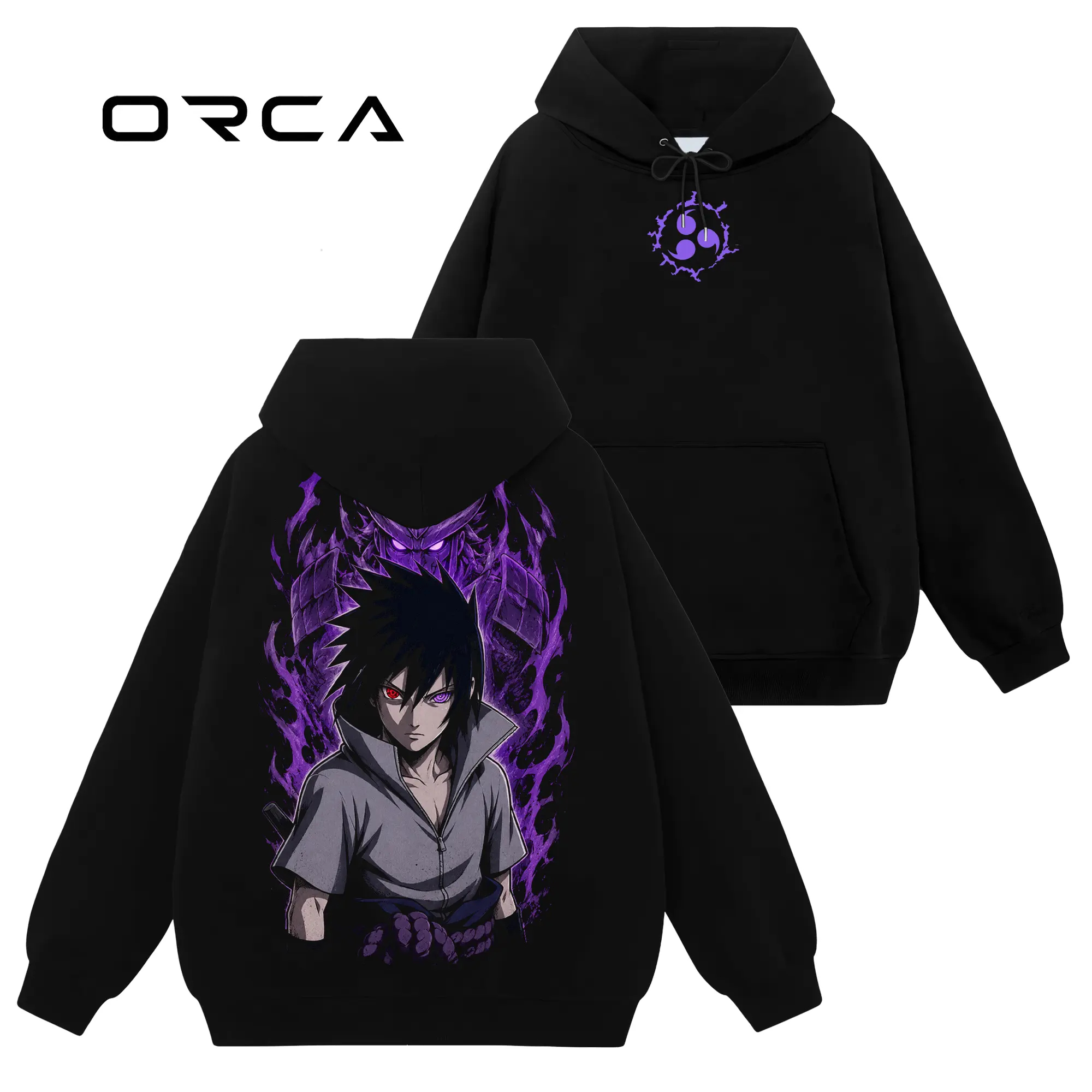 [Orca Fashion] Sasuke Uchiha - Naruto #127 Hoodie T-Shirt Sweatshirt, Retro Vintage Unisex Graphic 90s Cotton, Gift For Wibu, Anime Manga Y2K Streetwear