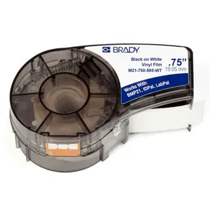 Brady  Label Cartridge For Bmp21 Series- Id Pal- Labpal Printers- White- 0.75 in.