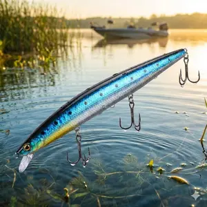 Hard Bait Swim Fishing Lures Kit with 3D Laser Eyes & Metallic Scales, Sinking Metal Long Cast Lures for Freshwater Saltwater Bass, Boat Rock Fishing Upgrade Combo for Multi-Scenario Angling, Fishing Equipment.