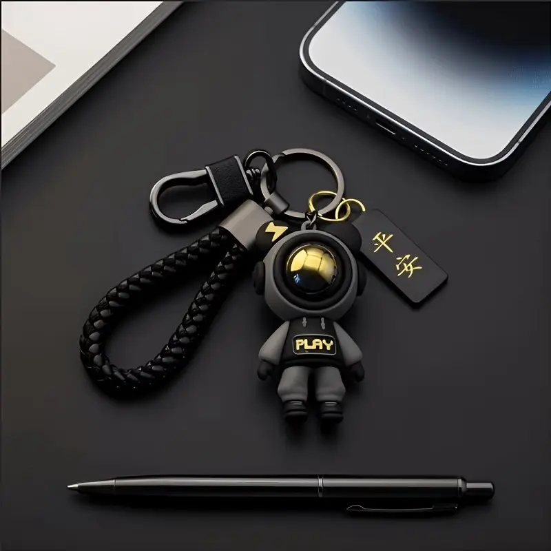 Cool Astronaut Space Bear Keychain, Car Key Holder, Backpack Accessory, Creative Gift for Men and Women, Perfect Holiday Present, Aesthetic Keychain, Key Chain For Car Keys