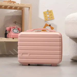14-Inch Lightweight Kawaii Ballet Cosmetic Luggage, Fashion Mini Bag with Zipper Closure, Fixed Strap, Large Capacity, Travel Must Haves for Students (Party Gift)