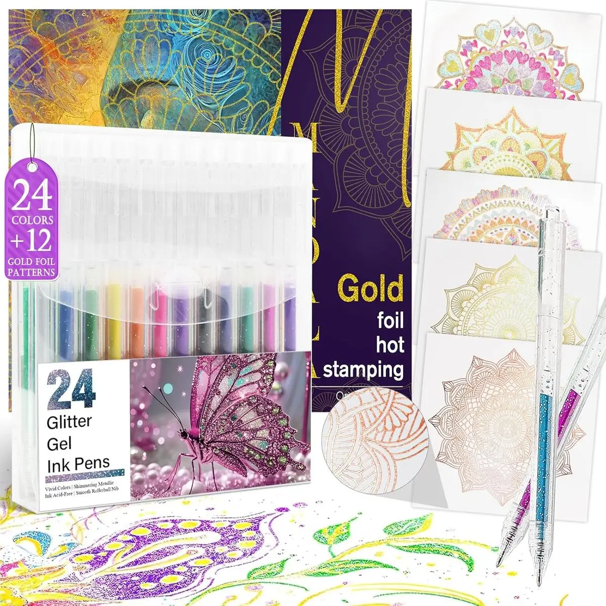 Gold Foil Mandala set