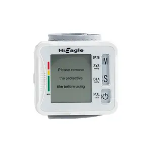 HiEagle Wrist Blood Pressure Monitor, Digital BP Machine with LCD Display, Adjustable Cuff, Pulse Rate & Irregular Heartbeat Detection, Large Screen, One-Touch Operation, Battery-Powered, Portable Cuff for Home Health, Hypertension & Heart Care.