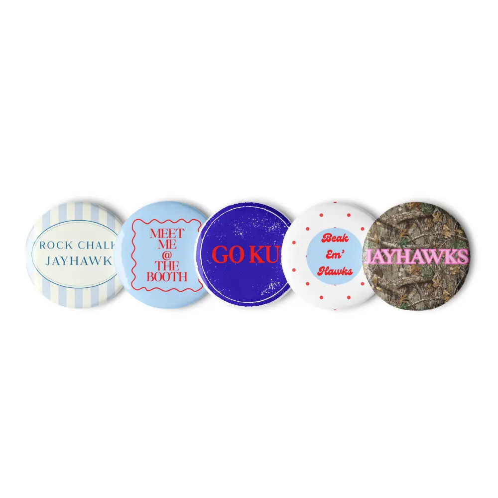 KU Set of pin buttons