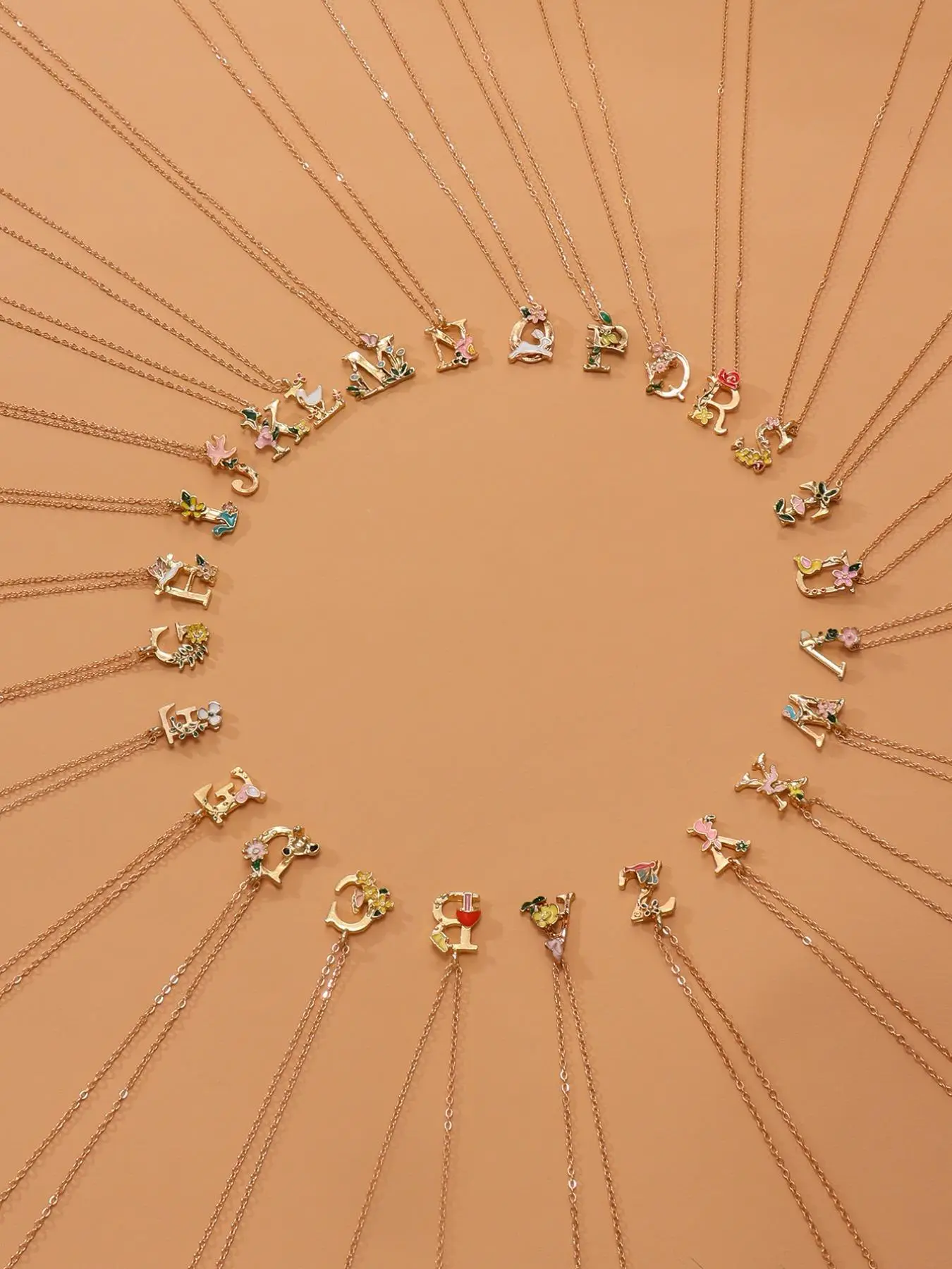 Women's Letter Decor Pendant Necklace, Fashion Necklace, Alphabet Initial Charm Decorative Jewelry