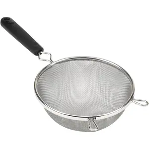 GoodCook Everyday 6" Mesh Strainer with Stainless Steel Mesh and Frame, Fine Mesh Sifter, Kitchen Strainer for Rice, Metal Sieve, Colander