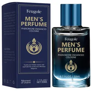 Feugole Men's Pheromone-Enhanced Cologne 50ml - Dual Attraction Effect & 12-Hour Longevity for Business & Dates