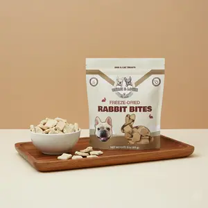Benji & Louie Freeze Dried Rabbit Bites for Dogs and Cats, 3 oz (85 gram), Dogs Treat and Cat Treats
