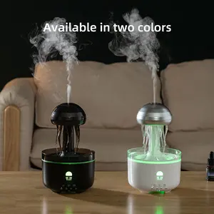 Remote control mechanical jellyfish aromatherapy machine household rotating raindrop humidifier desktop colorful atmosphere light diffuser Wireless