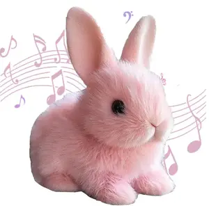 Adorable Interactive Easter Bunny Rabbit Toy, Lifelike Jumping & Ear Shaking, Cute Electronic Pet, Ideal Easter Gift for Boys & Girls
