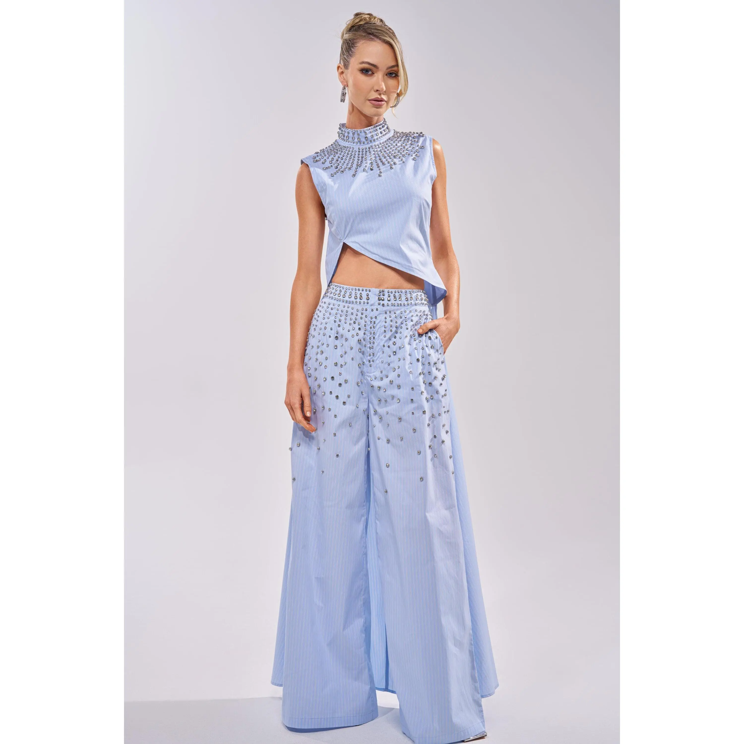 STAR OF THE NIGHT POPLIN BLOUSE