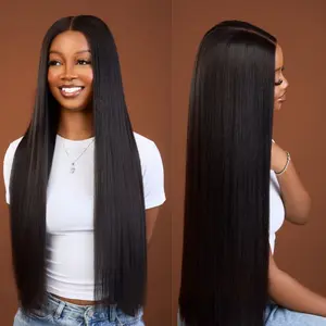 [Luxury Queen Series] QTHAIR Glueless Wig Human Hair 5x5 Lace Front Closure Wigs 230% Density Straight Wigs 16A Blunt Cut Double Drawn Glueless Wig