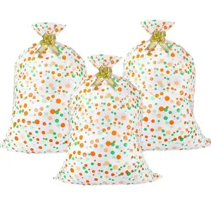 36"x56" Large Polka Dot Gift Bags Bulk, Extra Large Plastic Goodie Bags, Jumbo Reusable Tote, Holiday Party Supplies