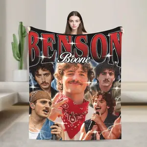 Benson Boone Tour  Blanket  Soft Warm Street Trend Plush Throw Blanket for Couch Chair Camping Flannel Bedspread Bed Cover