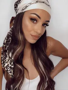 Stylish Leopard & Floral Chain Bandana, Perfect Head Wrap for Summer & Festivals, Trendy Accessory for Any Occasion