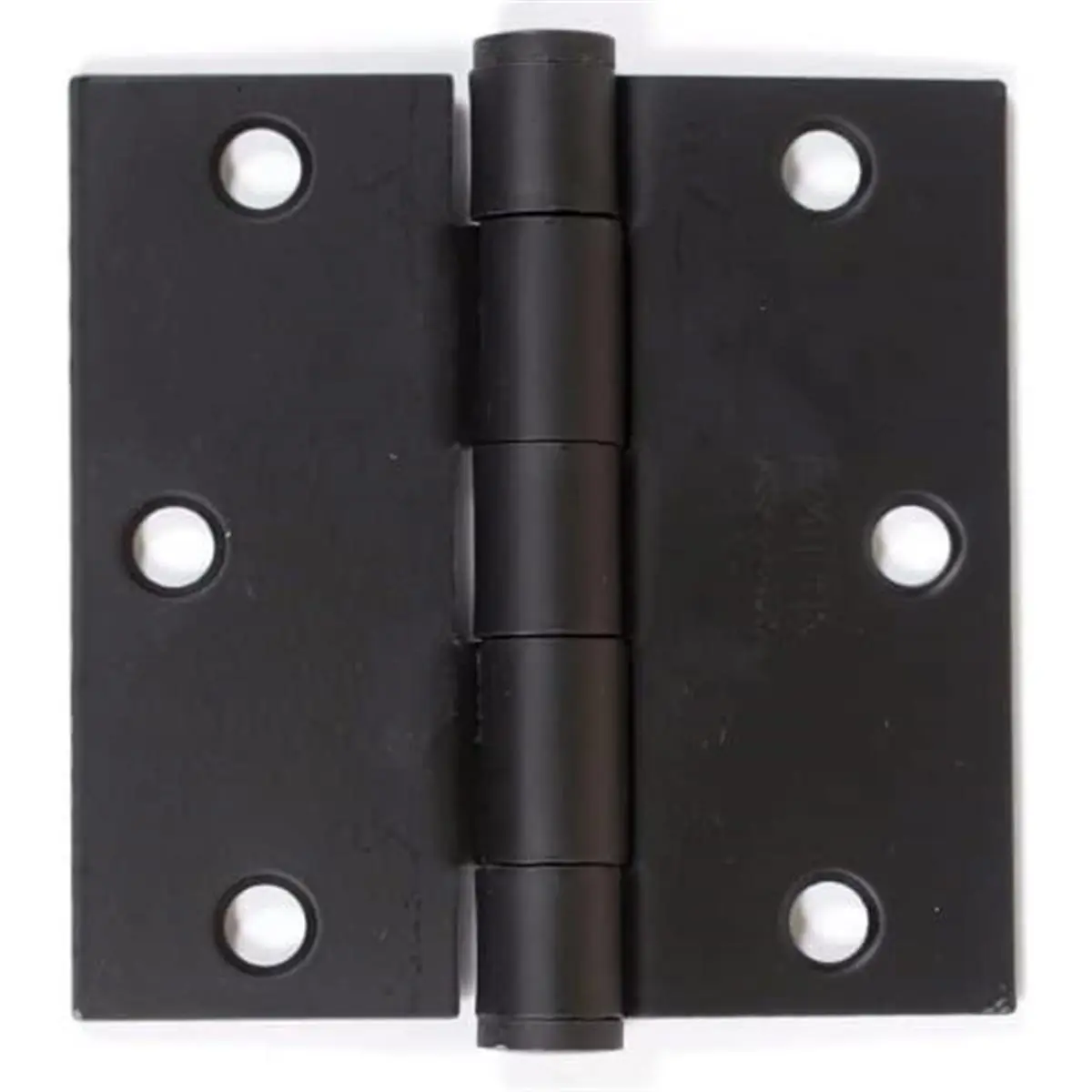 Emtek 92013US19 Heavy-Duty Steel Door Hinges - 3.5 x 3.5 in Square, Flat Black, Set of 2, for Lawn, Garden Door Hardware Installations