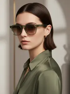 Caterside Hip Hop Street Style Thick Frame Sunglasses, Vintage Trendy Sunglasses, Vintage Square Cp Pin Gradient Lenses, Unisex Fashion Casual All Seasons, Trendy Shades