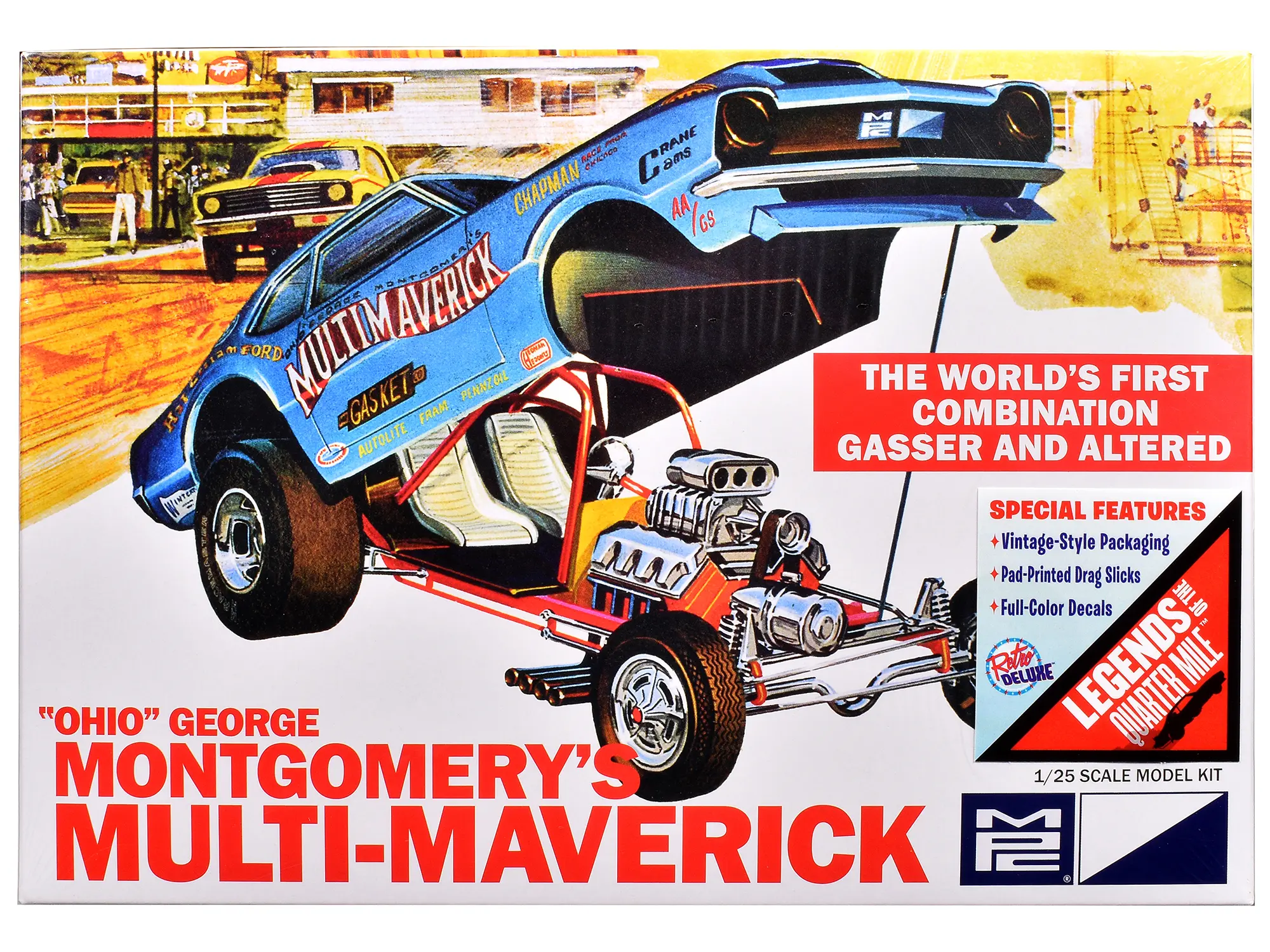 Skill 2 Model Kit "Ohio" George Montgomery's Multi Maverick Funny Car 1/25 Scale Plastic Model by MPC