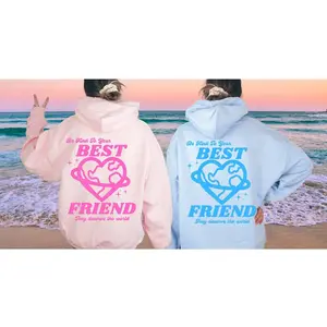 Bestfriend Sweater Hoodie Tshirt, Matching Best Friend Preppy Shirt, Gift for Women and Men (There are 3 options: Hoodie, Sweatshirt, T-shirt)