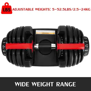 Adjustable Dumbbell 24kg/40kg – Rubber-Coated Free Weights with Dial System