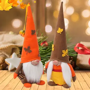Harvest Festival Decorative items Maple Hat doll Rudolph Standing Plush Doll Window Display