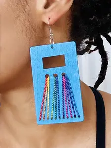 Suzanne Wood Threaded Drop Earrings simple jewelry piece