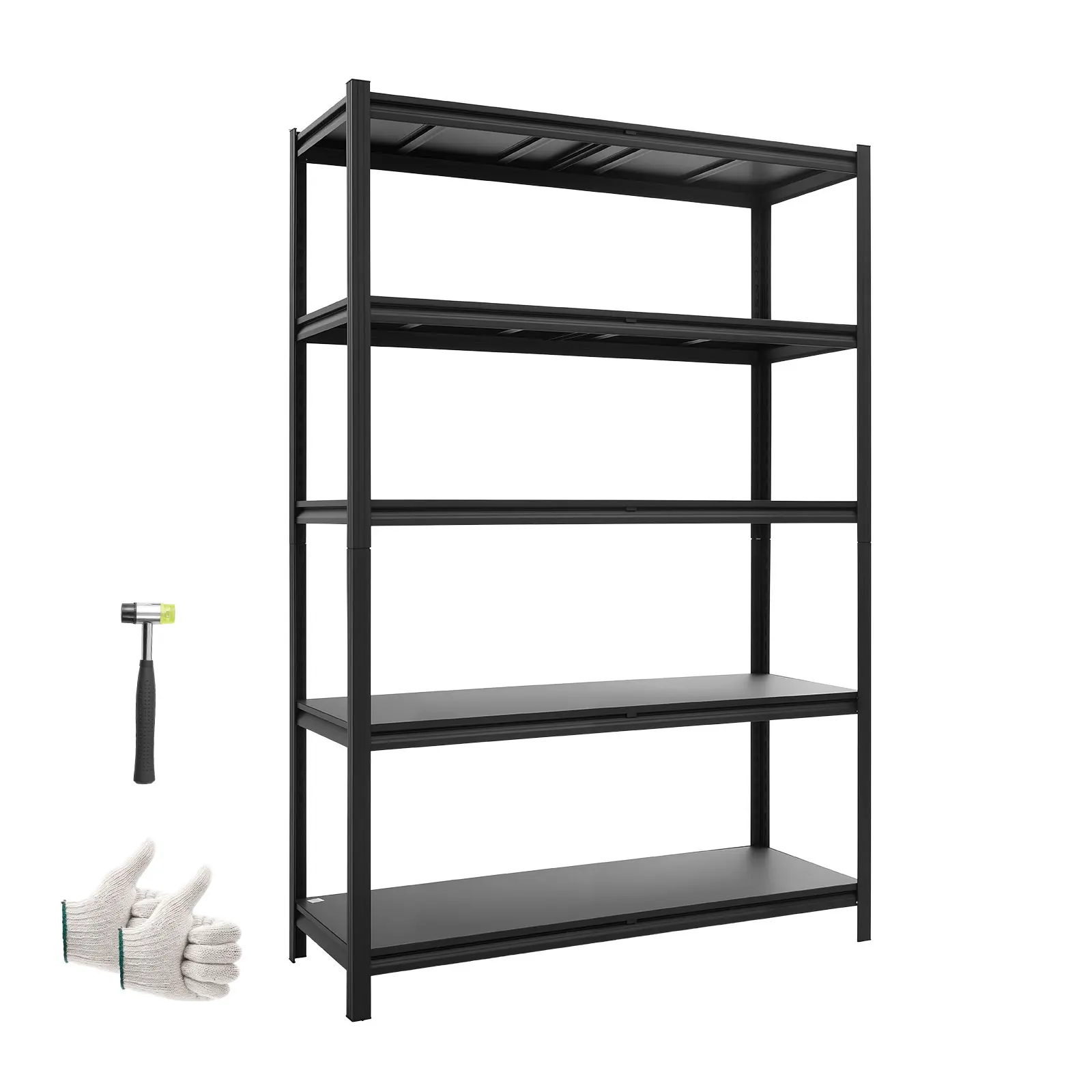 【summerfinds】VEVOR Storage Shelves, 5-Tier Adjustable, 2500 lbs Capacity, Heavy Duty Garage Storage Shelving Unit, Metal Utility Rack Shelf, for Garage Warehouse Basement Kitchen, 48.43" W x 18.31" D x 71.38" H, Organiser, Garage Organization, Expandab