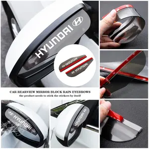 Hyundai Car Sunshade Rearview Mirror Transparent Rain Visor, Clear Vision in Rain, UV Protection, Fits All Models Accessories