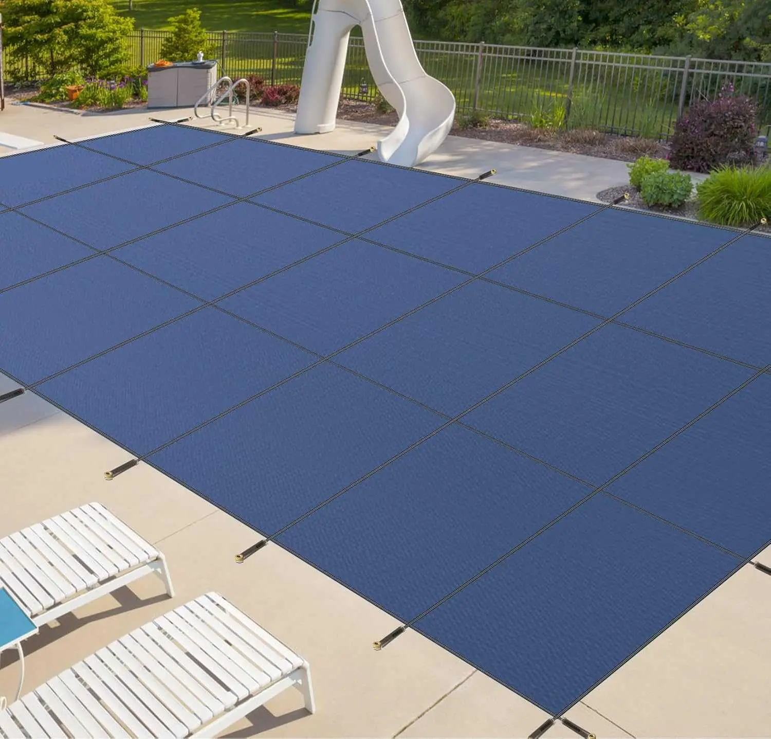 iCOVER Inground Pool Safety Cover, 16x32ft Rectangle Winter Safety Pool Cover for Inground Swimming Pools, Winter Pool Cover, Pool Covers fo DL260808B09