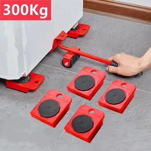 Furniture Moving Transport Roller Set Removal Lifting Moving Tool Set Wheel Bar Mover Moving Heavy Stuffs Device Hand Tool