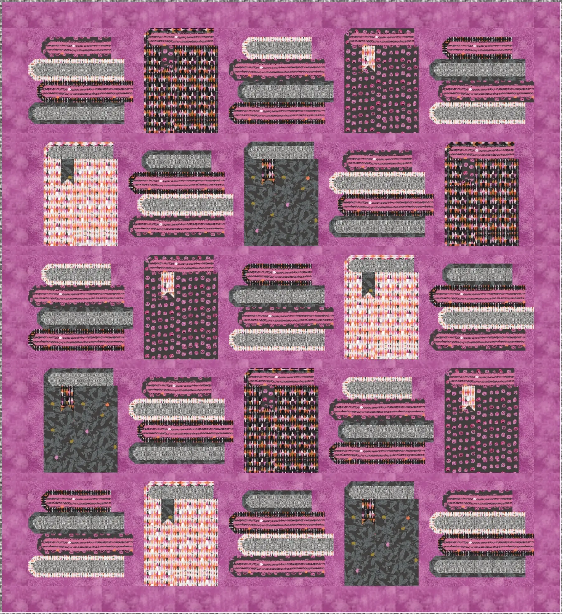 Book Nook Quilt Kit featuring Enshadow