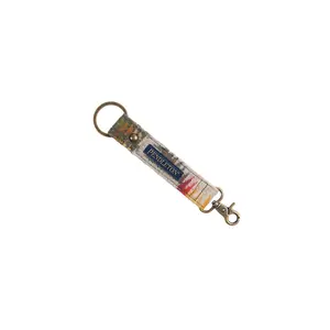 Pendleton Brass Key Fob Keychain - Harding Olive Fashion Accessory with Metal Loop and Secure Clasp