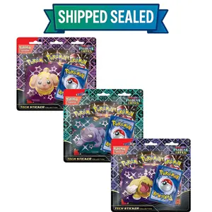 1 Randomly assorted 3 Pack Paldean Fates Tech Sticker