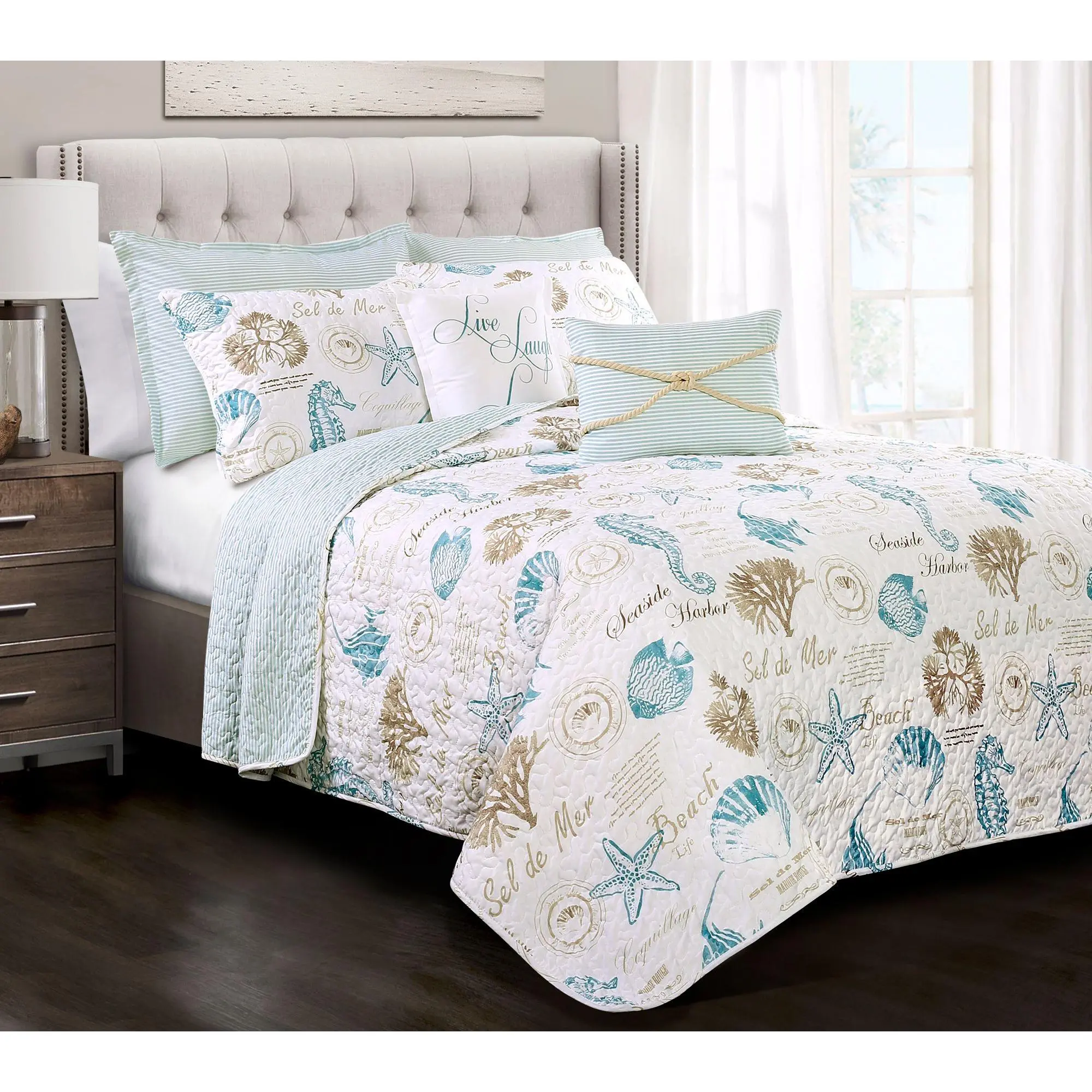 Lush Decor Harbor Life Quilt 7Pc King Lush Decor Harbor Life Quilt 7Pc King