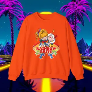 Vintage 1980s Rainbow Brite Sweatshirt, Retro Rainbow Brite Pullover, Unisex Cartoon Graphic Crewneck, Classic Retro Rainbow Design Top Sweatshirt, Hoodie, Comfort Colors