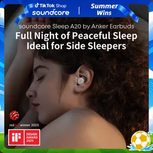 soundcore Sleep A20 by Anker Sleep Earbuds, 30dB High-Frequency Noise Reduction, Small Earplugs for Side Sleepers, 80H Playtime, Stream Content via Bluetooth 5.3, Sleep Monitor, Personal Alarm #DealsForYouDays, #summerwins