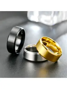 European and American hit 4mm titanium steel matte ring, plain stainless steel men's ring jewelry, Fashion Rings