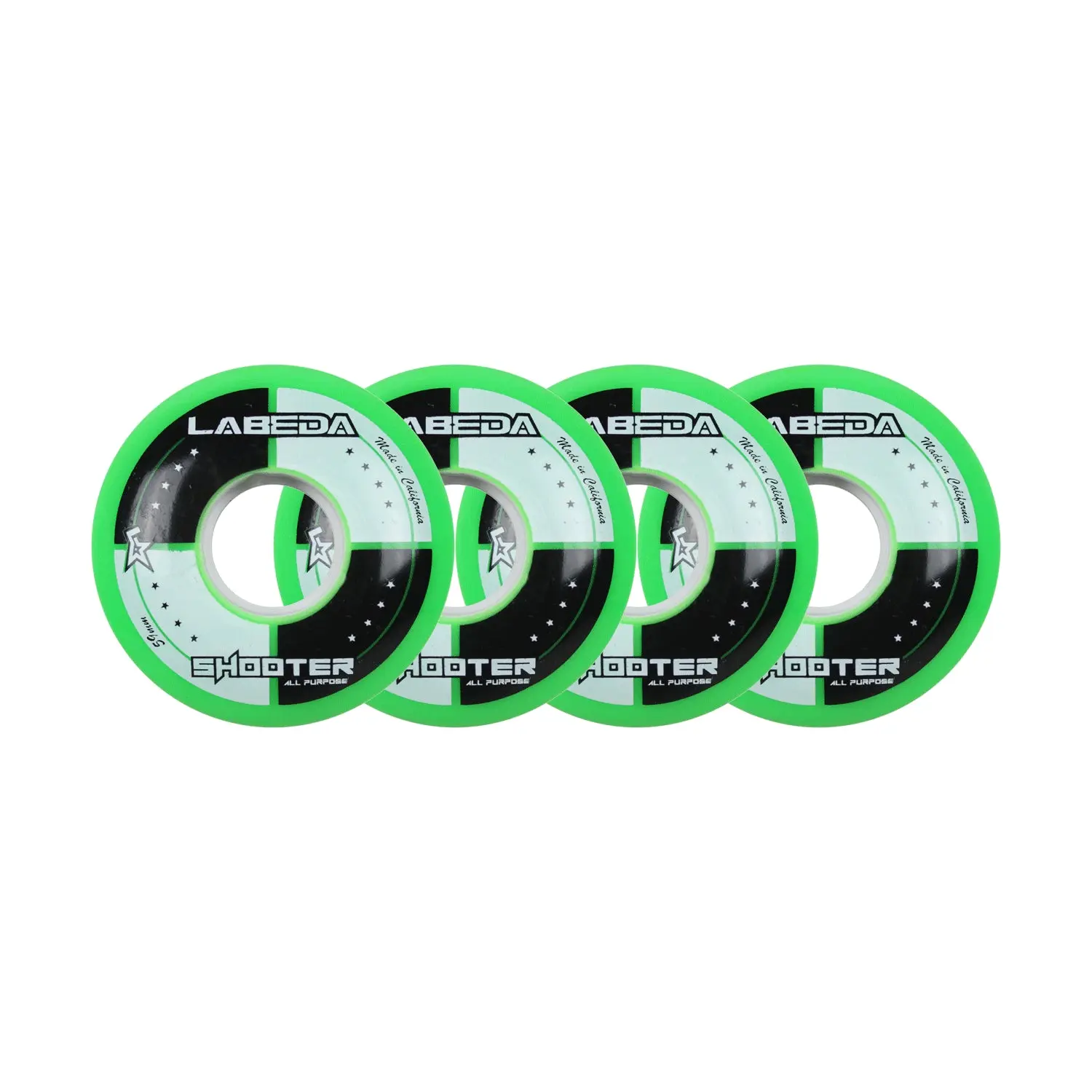 Labeda Roller Hockey Wheels - Shooter 59mm 83A Green (4-Pack)