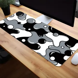 1 Count Abstract Art Large Mouse Pad, Cool Geometric Mouse Pad, Non Slip Rubber Base Mouse Pad for Home Office Gaming Laptop Computer Desktop