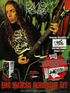EMG PICKUPS - MARCUS HENDERSON - 2007 Print Advertisement