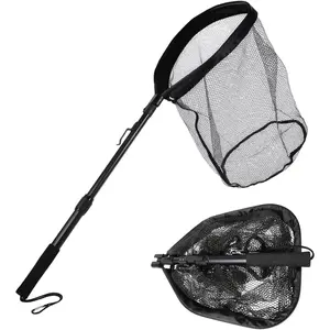 Floating Fishing Net, Foldable for Easy Storage, Retractable, Ideal for Bass, Trout, Kayak & Boat Fishing, Easy Catch & Release