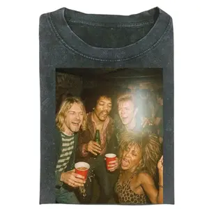 Rock Legends T-Shirt, Kurt Cobain Jimi Hendrix Tee, David Bowie Tina Turner Vintage Shirt, 90s Music Icons Tee, Retro Band Graphic Shirt