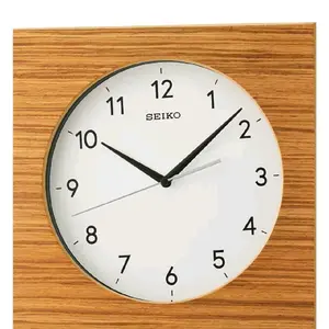 Seiko Showa Wall Clock Square Design - Classic Timepiece with Clean White Dial and Black Numbers