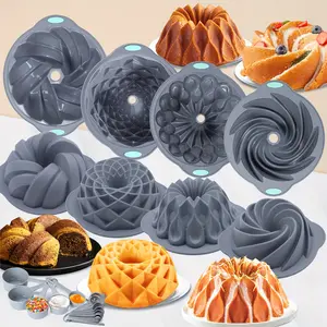 Halloween  Cake Molds Set - 21 Pieces  Fluted Cake Pans, BPA Free Bakeware for Pumpkin，Cake molds for making jellies and cakes, Halloween gifts, birthday gifts Fluted Bundt Cake Pan Large Silicone Pink Kitchen Accessory Set