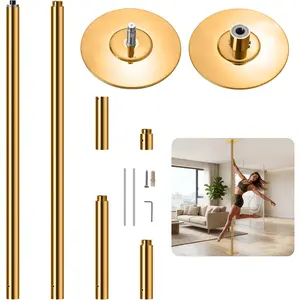 Professional Dancing Pole Kit, Heavy-Duty Steel Dance Pole, Height Adjustable Removable Spinning Static Dual Mode, Portable Dance Equipment for Home, Studio, Gym and Stage Performance