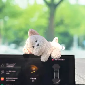 Cute Plush Animal Car Dashboard Decor, Hanging Ornament for Car Monitor, Soft Stuffed Toy, Car Interior Decoration, Adorable Vehicle Accessory
