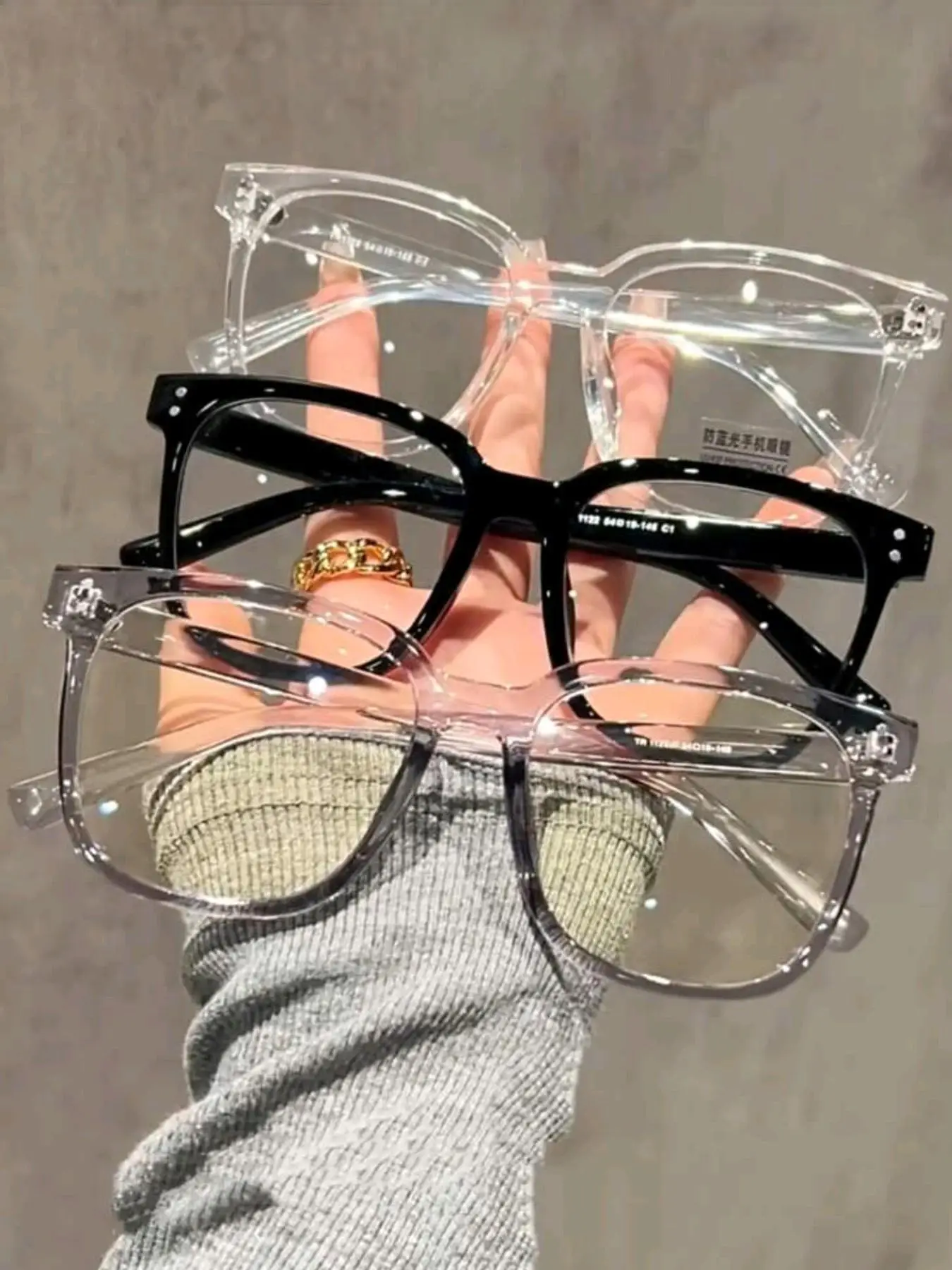 Simple Anti-blue Light Glasses, Basic Stylish Square Frames Fashion High Quality Eyeglasses for Women & Men, Fashion Casual Trendy Frames Eyeglasses f