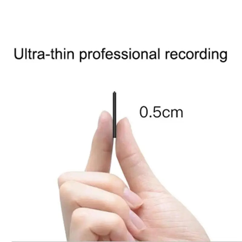 Professional Ultra-Thin Compact Voice Recorder - 4-32GB Sound Activated Dictaphone with Noise Reduction, 8GB MP3 Player Function, Audios Storage